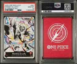 2025 ONE PIECE STARTER DECK ST21-EX GEAR 5 ALTERNATE ART MONKEY D. LUFFY PSA 10 - Image 3