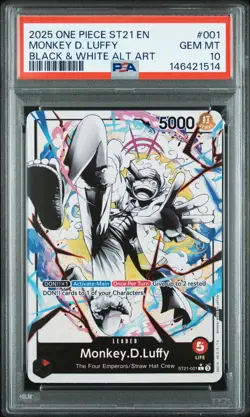 2025 ONE PIECE STARTER DECK ST21-EX GEAR 5 #001 MONKEY D. LUFFY PSA 10 - Image 1