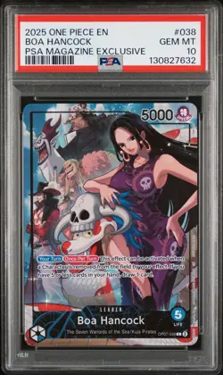 2025 ONE PIECE PROMOS PSA MAGAZINE EXCLUSIVE #038 BOA HANCOCK PSA 10 - Image 1