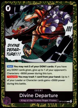 DIVINE DEPARTURE OP13-076 OP13 CARRYING ON HIS WILL ONE PIECE RARE 2025 NM - Image 2