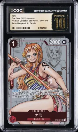 2022 ONE PIECE JAPANESE PREMIUM COLLECTION MANGA ALT ART NAMI CGC 10 PRISTINE - Image 1