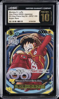 2024 ONE PIECE PC: ONE PIECE DAY '24 JAPANESE MONKEY D. LUFFY CGC 10 PRISTINE - Image 1