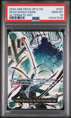2025 ONE PIECE DEMON AURA NINE-SWORD ASURA BLADES DRAWN DEAD MAN'S GAME PSA 10 - Image 1