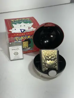 Pokemon Togepi Burger King 23k Gold Plated Trading Card Red 1999 Nintendo - Image 4