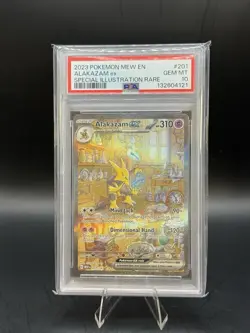 Pokemon TCG Alakazam EX 151 Holo Card Scarlet & Violet 201/165 PSA 10 - Image 1