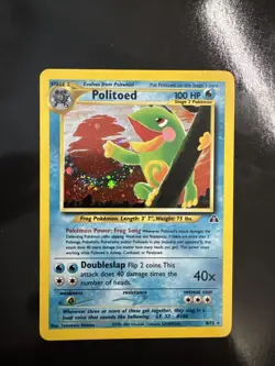 Pokemon TCG Politoed Neo Discovery Holo Card 8/75 NM - Image 1