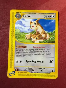 FURRET 48/147 Aquapolis NON-HOLO E-Series / E-Reader Pokemon TCG card NM - Image 1
