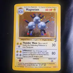 POKEMON MAGNETON 9/130 HOLO RARE BASE SET 2 CARD WOTC ENGLISH (018) - Image 1