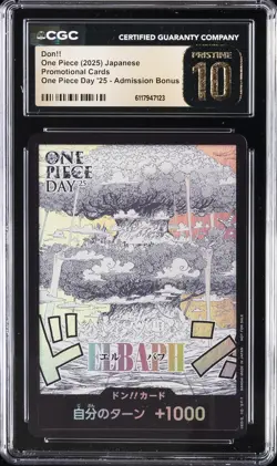 2025 ONE PIECE PROMO CARDS JAPANESE ONE PIECE DAY '25 DON!! CGC 10 PRISTINE - Image 1