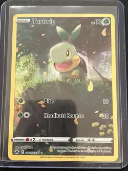 Pokemon TCG Turtwig Crown Zenith: Galarian Gallery Holo Holo Rare Card GG31/GG70 - Image 1