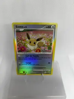 Pokemon Eevee Card TCG 62/100 Platinum Burger King 2008 Reverse Holo Stamped NM - Image 2