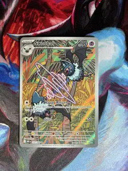 Pokemon Swoobat Holo TCG Card White Flare Illustration Rare Card 120/086 NM - Image 1