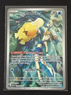 Pokemon TCG Destined Rivals Misty's Psyduck Illustration Rare Holo Card 193/182 - Image 1