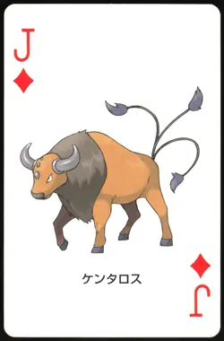 TAUROS NO. 128 JACK OF DIAMONDS POKER CARD POKEMON JAPANESE 2004 - Image 2