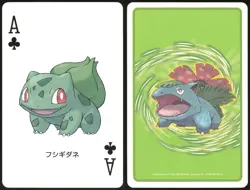 BULBASAUR ACE OF CLUBS POKEMON POKER CARD JAPANESE 2004 - Image 1