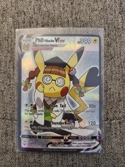 PhD Pikachu VCOS Non-TCG Fan Art Pokemon Card - Image 1