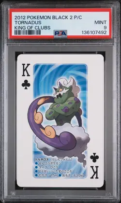 2012 POKEMON BLACK 2 PLAYING CARDS KING OF CLUBS TORNADUS PSA 9 - Image 1