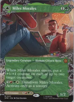 MTG Normal Miles Morales (0211) (Borderless) M Marvel's Spider-Man 211 NM - Image 1