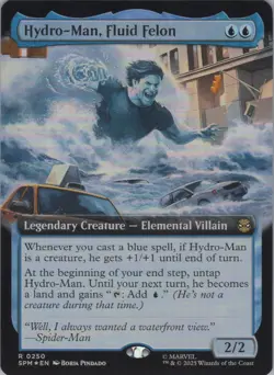MTG (FOIL) Hydro-Man, Fluid Felon (Extended Art) R Marvel's Spider-Man 250 NM - Image 1