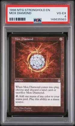 1998 MAGIC: THE GATHERING STRONGHOLD MOX DIAMOND PSA 4 - Image 1