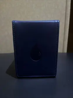 Mtg Ultra Pro Deck Box Leather Alcove Flip Magnetic Blue Mana Symbol - Image 1