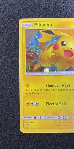 Pikachu SM76 Black Star Promo Cosmos Holo Foil Pokemon TCG Card SM76 Super Cute - Image 3