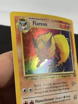 Pokemon Jungle Flareon 3/64 1999 Rare Holo Unlimited Card - Image 4