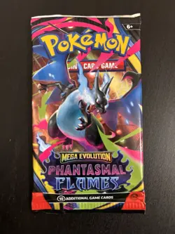 22.7g HEAVY Pokemon TCG: Mega Evo Phantasmal Flames Pack SEALED Charizard Art - Image 2