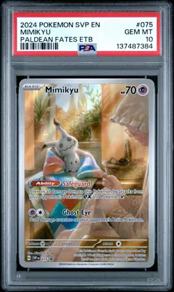 2024 POKEMON SVP EN-SV BLACK STAR PROMO #075 MIMIKYU PSA 10 - Image 1