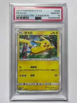 Pikachu 2023 Pokemon S-P Simplified Chinese Volkswagen ID. Electric Promo PSA 10 - Image 1