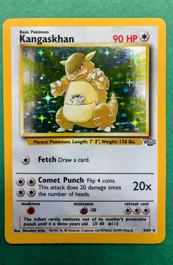 Pokemon TCG Kangaskhan Holo Rare Jungle 5/64 Lightly Played - Image 1