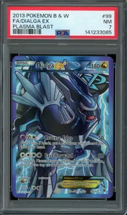 Pokemon TCG Black & White Plasma Blast #99 Dialga ex Full Art PSA 7 NM - Image 1