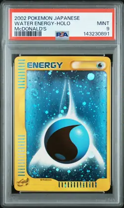 2002 POKEMON JAPANESE MCDONALD'S WATER ENERGY-HOLO PSA 9 - Image 1