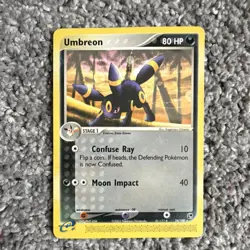 Pokemon Umbreon EX Sandstorm 24/100 80 HP Rare Confuse Ray Moon Impact 2003 Eng… - Image 1
