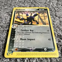 Pokemon Umbreon EX Sandstorm 24/100 80 HP Rare Confuse Ray Moon Impact 2003 Eng… - Image 5