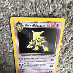 Pokemon Dark Alakazam Team Rocket 1/82 Holo Rare 60 HP 30/40 2000 English TCG - Image 2