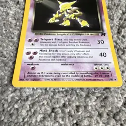 Pokemon Dark Alakazam Team Rocket 1/82 Holo Rare 60 HP 30/40 2000 English TCG - Image 3