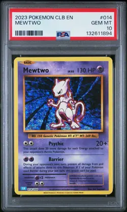 2023 POKEMON CLB-CLASSIC BLASTOISE & SUICUNE EX DECK #014 MEWTWO PSA 10 - Image 1