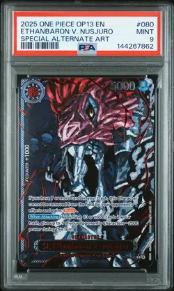 2025 ONE PIECE OP13-CARRYING ON HIS WILL ALT ART ST. ETHANBARON V. NUSJURO PSA 9 - Image 1