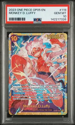 2023 ONE PIECE OP05-AWAKENING OF THE NEW ERA #119 MONKEY D. LUFFY PSA 10 - Image 1