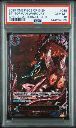 2025 ONE PIECE OP13-CARRYING ON HIS WILL #089 ST. TOPMAN WARCURY PSA 10 - Image 1