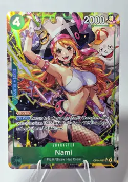 One Piece: Nami OP14-031 Alt Art The Azure Sea’s Seven English - NM Pack Fresh - Image 1