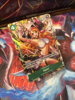 One Piece CCG Nami Super Rare Foil Card OP14-031 Alt Art - Image 3