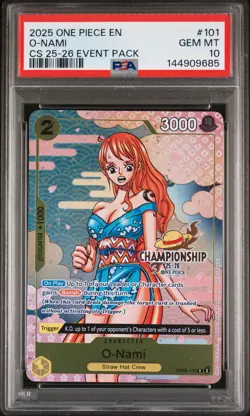2025 ONE PIECE CHAMPIONSHIP 2025-26 EVENT PACK #101 O-NAMI PSA 10 - Image 1