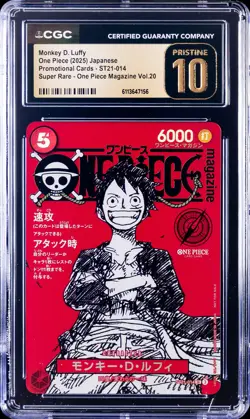 2025 ONE PIECE JAPANESE ONE PIECE MAG VOL.20 MONKEY D. LUFFY CGC 10 PRISTINE - Image 1