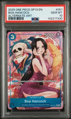 2025 ONE PIECE OP13-CARRYING ON HIS WILL ALTERNATE ART #051 BOA HANCOCK PSA 10 - Image 1