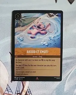 Disney Lorcana Winterspell Akood Et Emuti Cold Foil Rare - Image 1