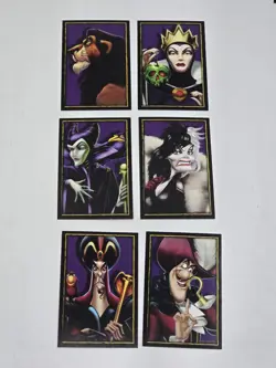 Disney Monopoly Villains Edition Replacement 6 Character Power Cards - Image 1