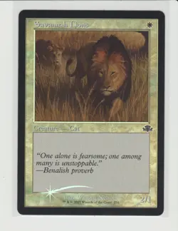 Savannah Lions Foil Retro Frame Magic MtG Card DMR 270 - Image 1