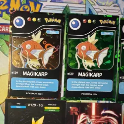12 Holo Non-TCG GYARADOS Magikarp Pokemon Cards Stickers Different Sets Fan Art - Image 2